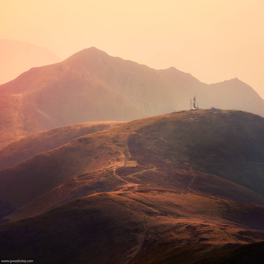 Боржава в закатном свете