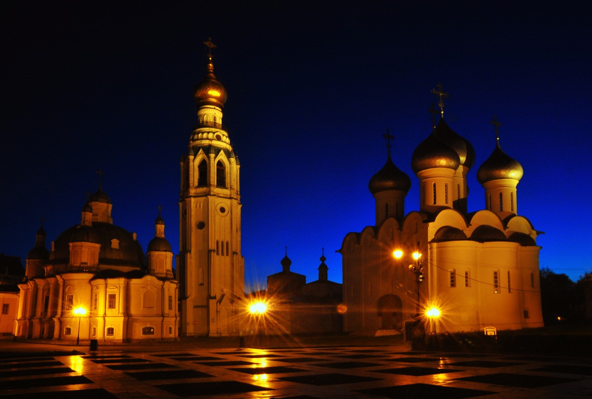 Огни ночного Кремля