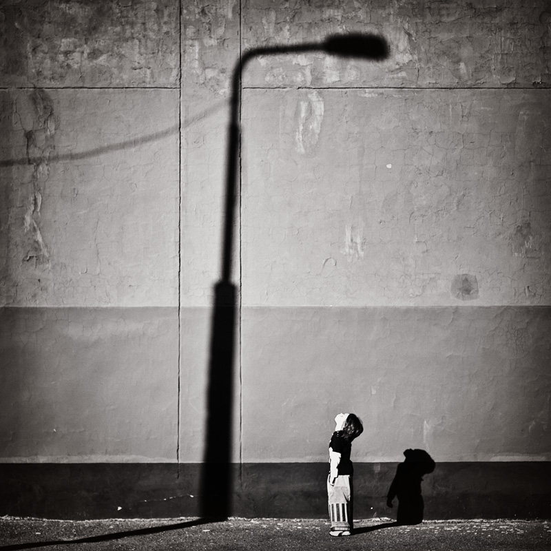 Nacht, Straße, Lampe ...