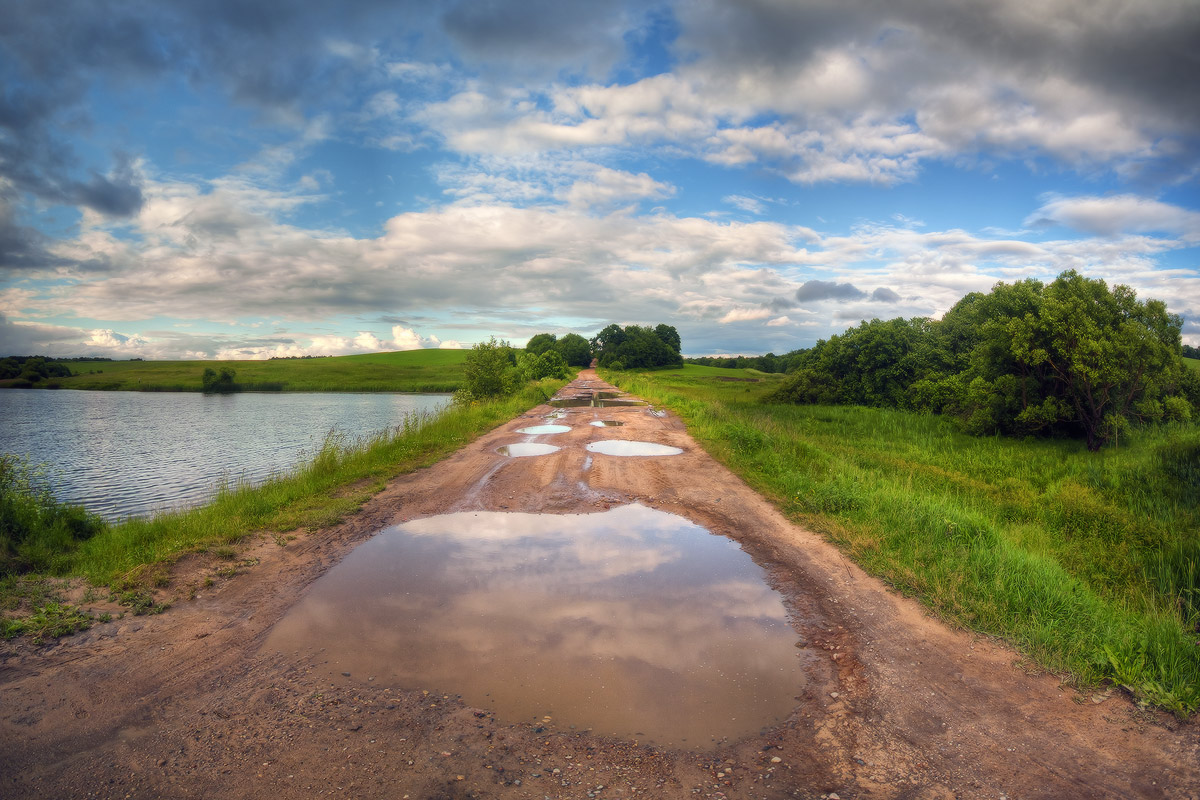 |   По дороге по лужам   |