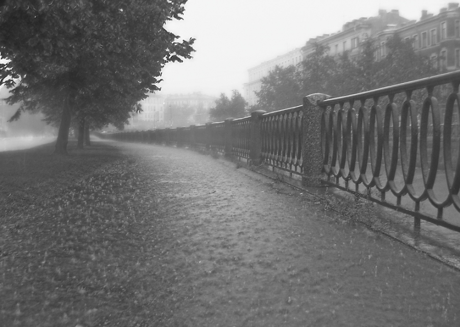 дождь прошелся неспеша по асфальту постуча...