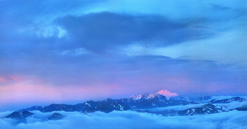 Акварельные горы.