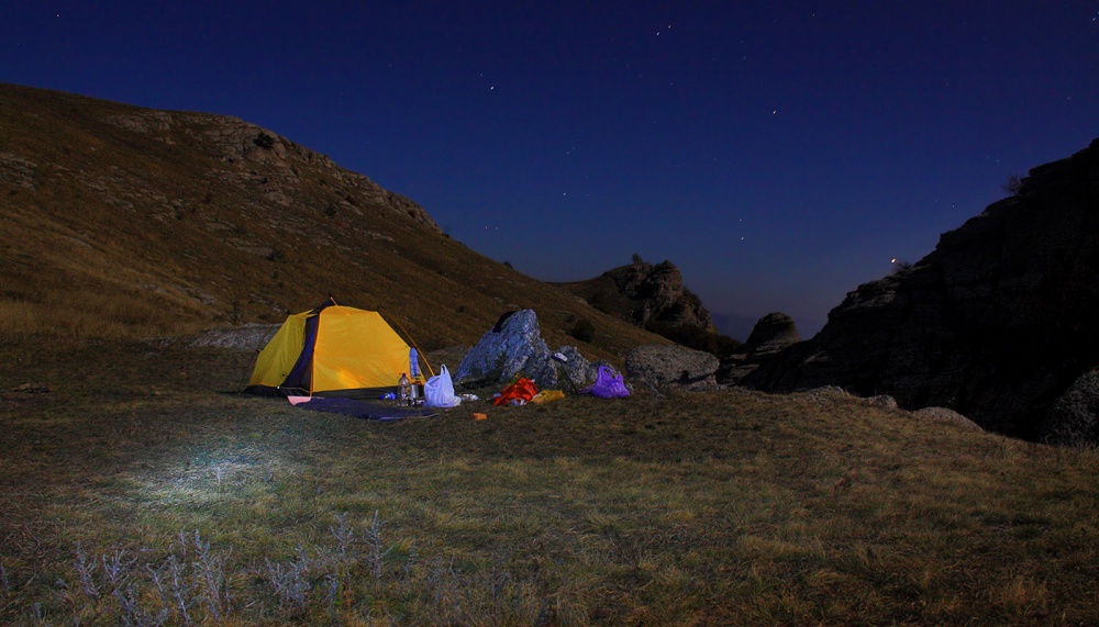 Бивуак в лунном свете