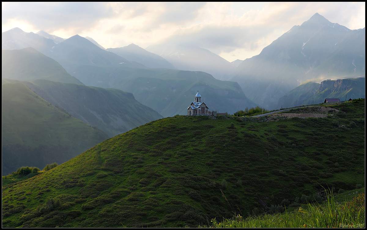 Грузия Гудаури, вечер
