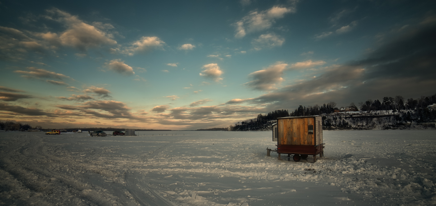 ice fishing with comfort