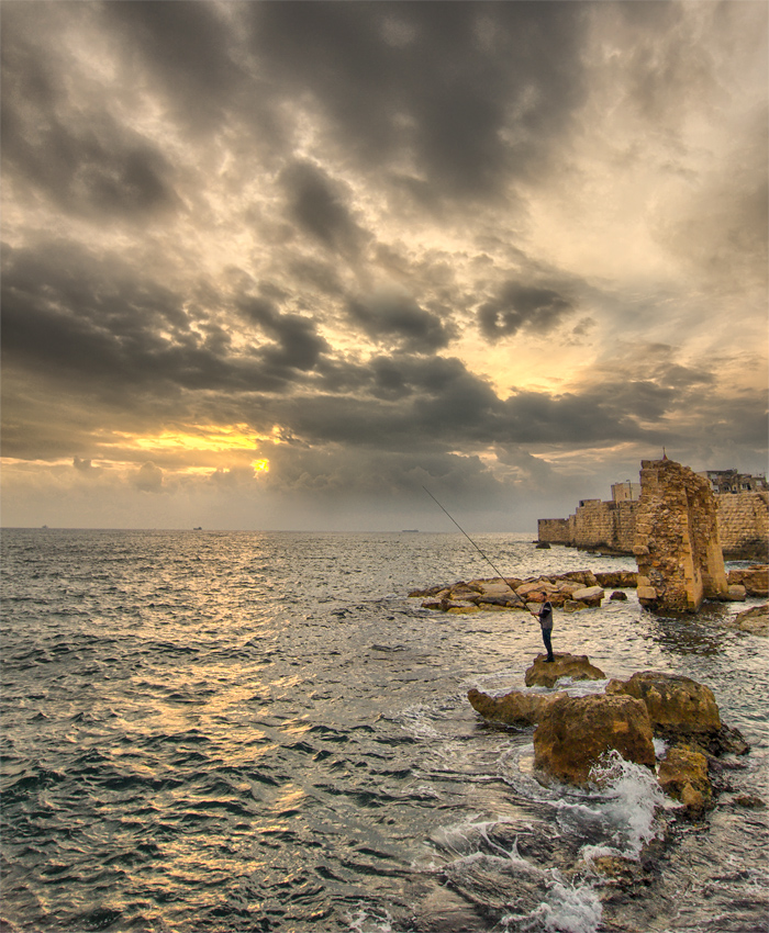 ....current submerged in ancient Akko ruins