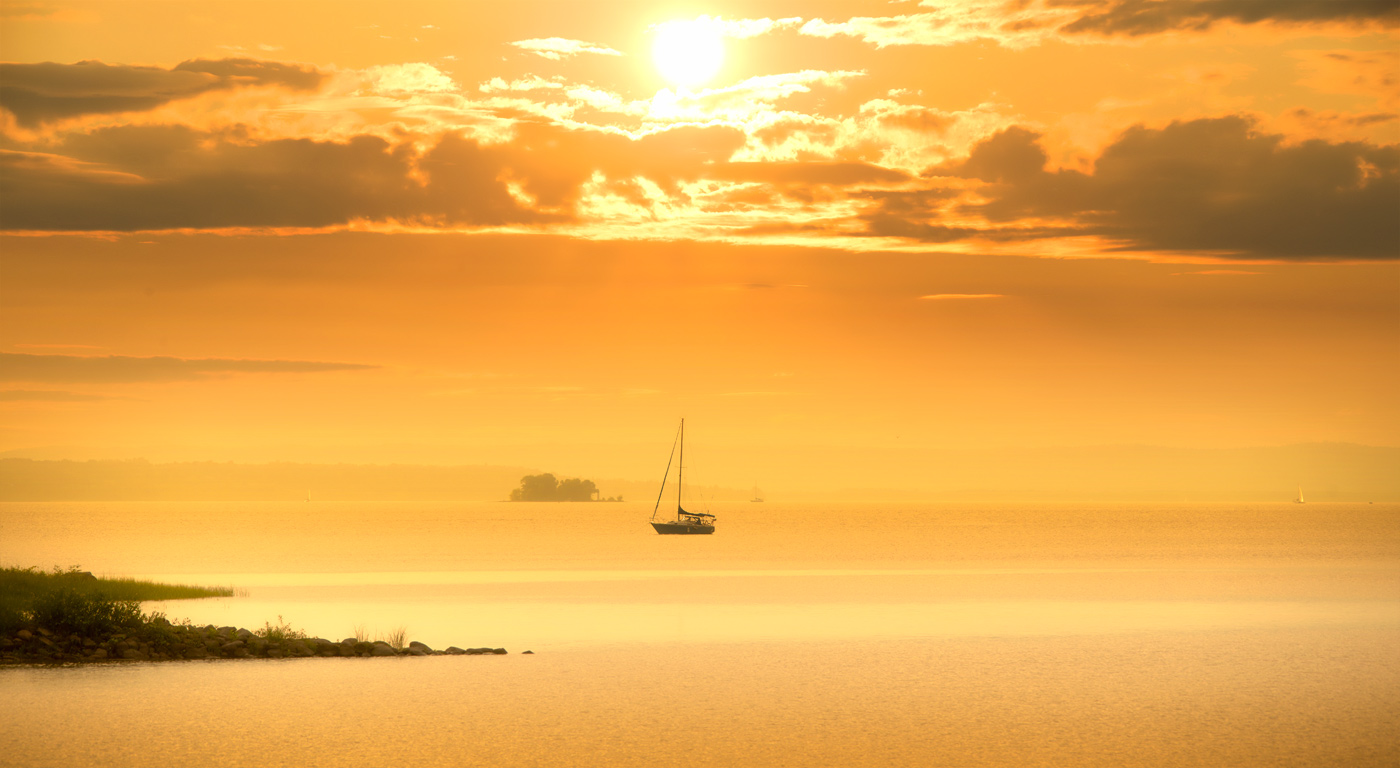 The setting Sun's the only thing that's shining ....