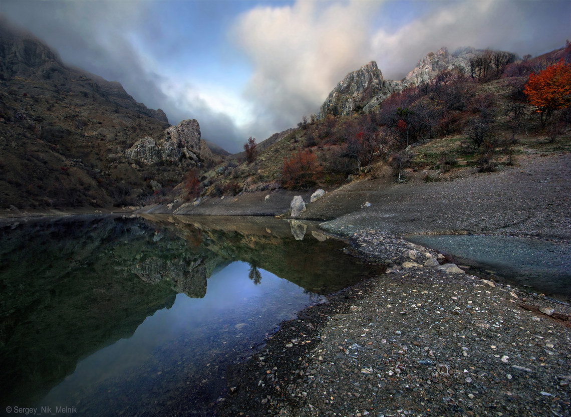 ночное озерцо в Зеленогорье