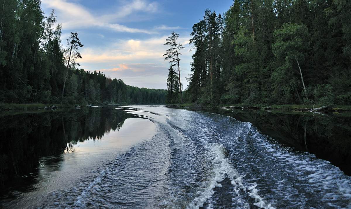 На глиссе...