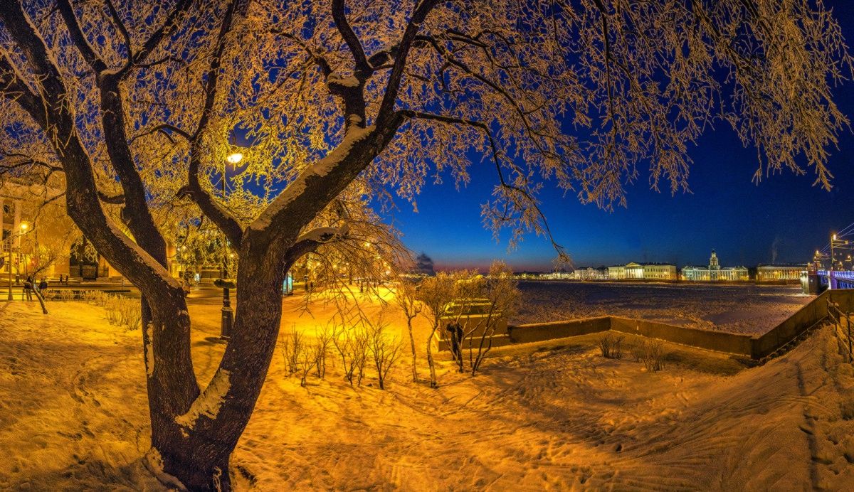 Набережная зимой.
