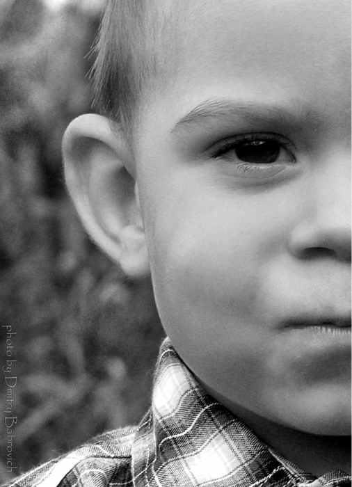 черно белый потрет