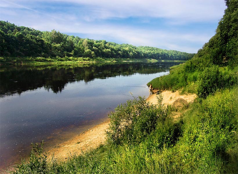 Рыбалка под обрывом