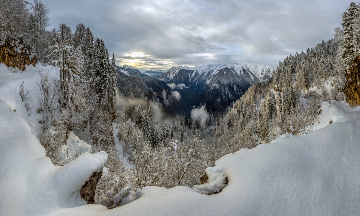 В снежном царстве.
