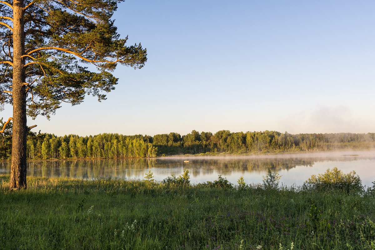 Одинокий рыбак.