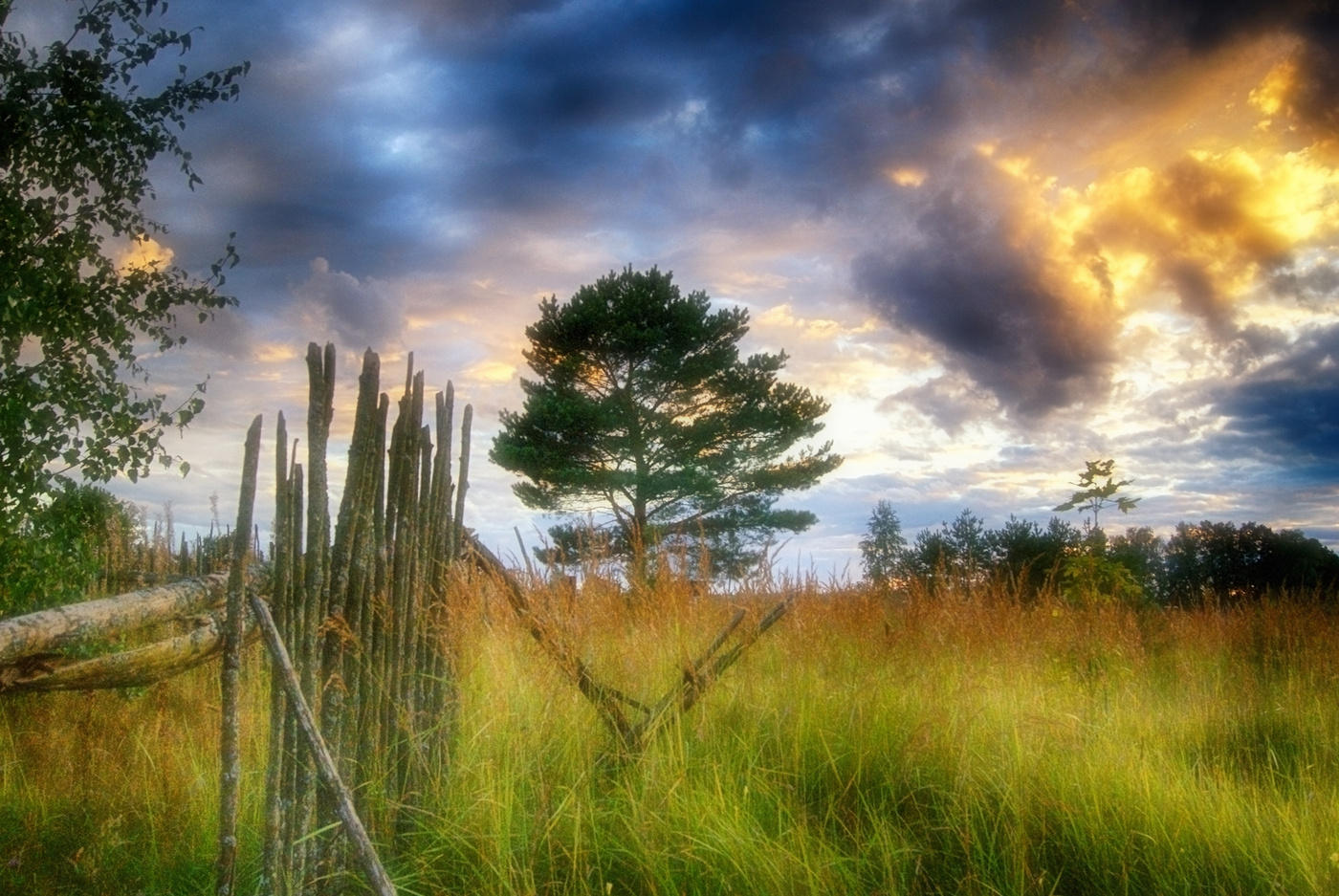 прохладным вечером..