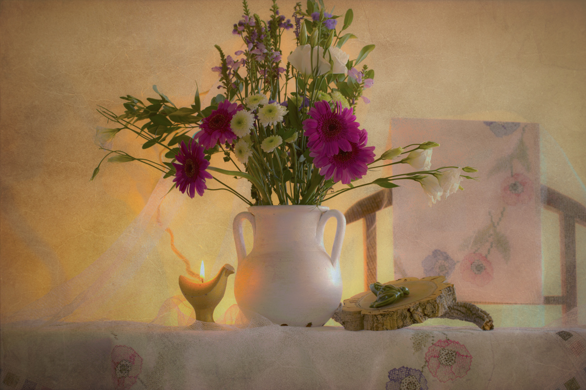 в теплых тонах