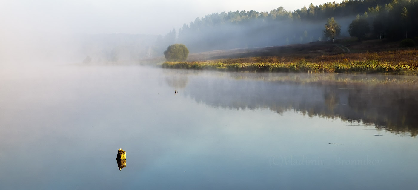 Рассвет,туман