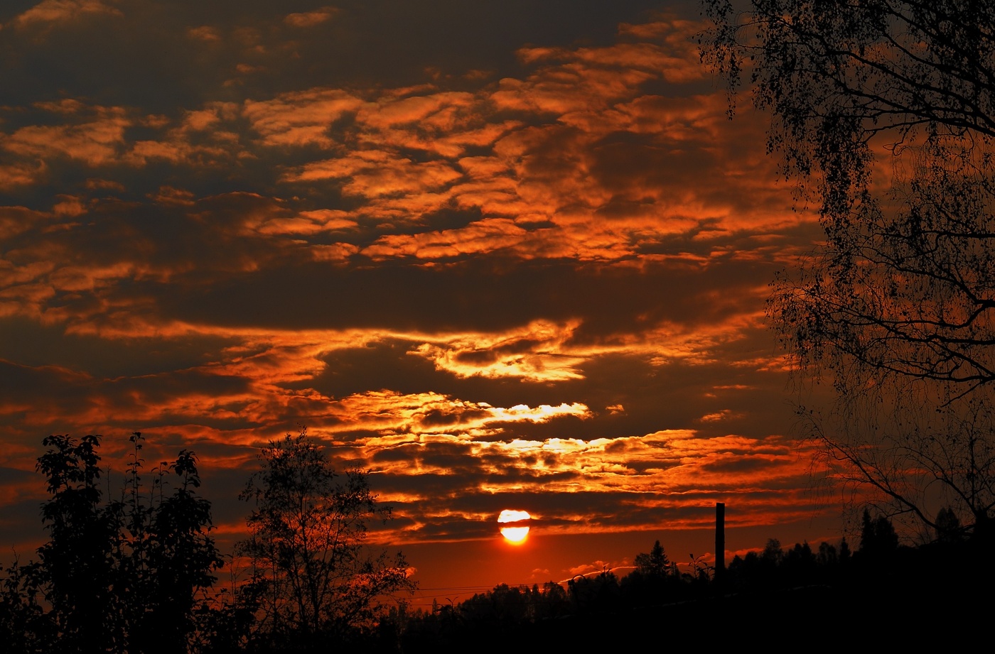 Закат на даче