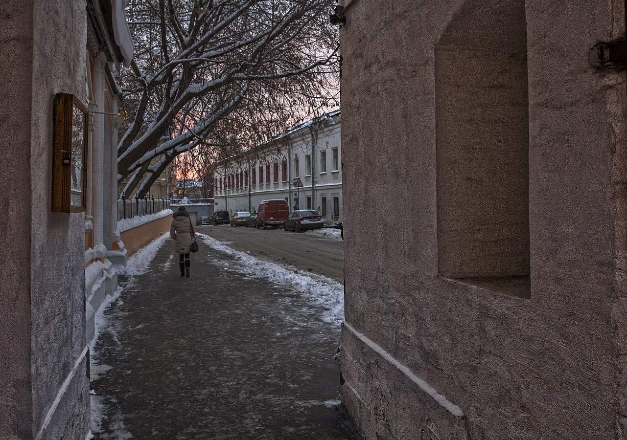 Зимним вечером.