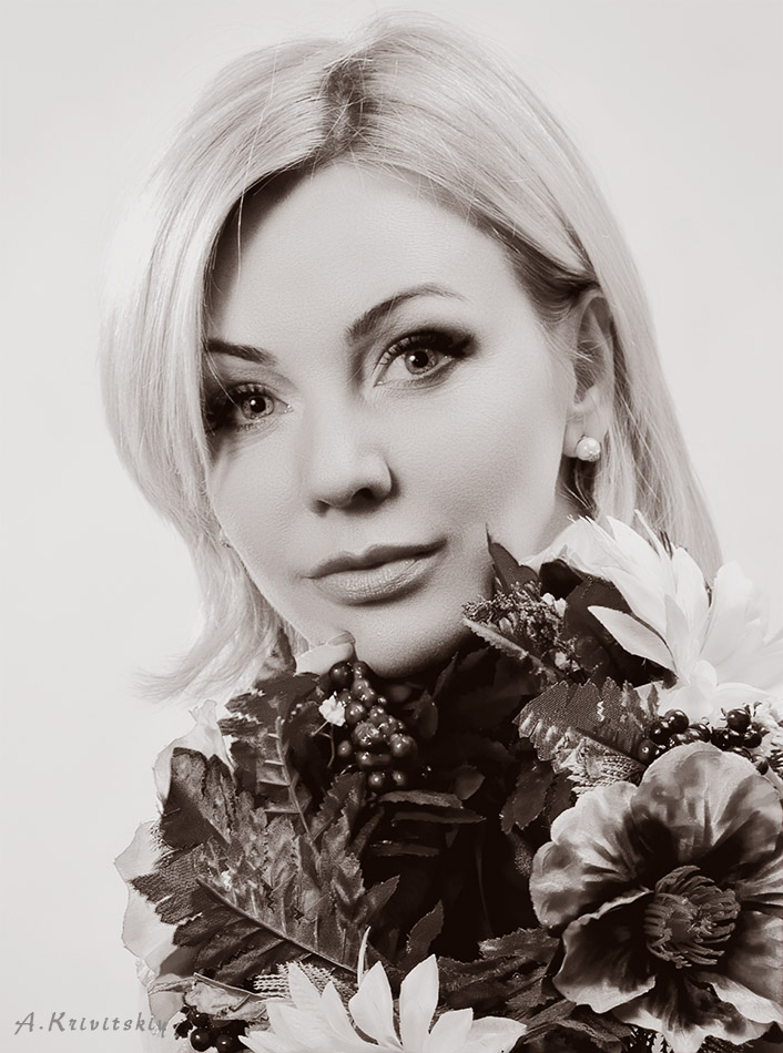 Vintage. Young girl.