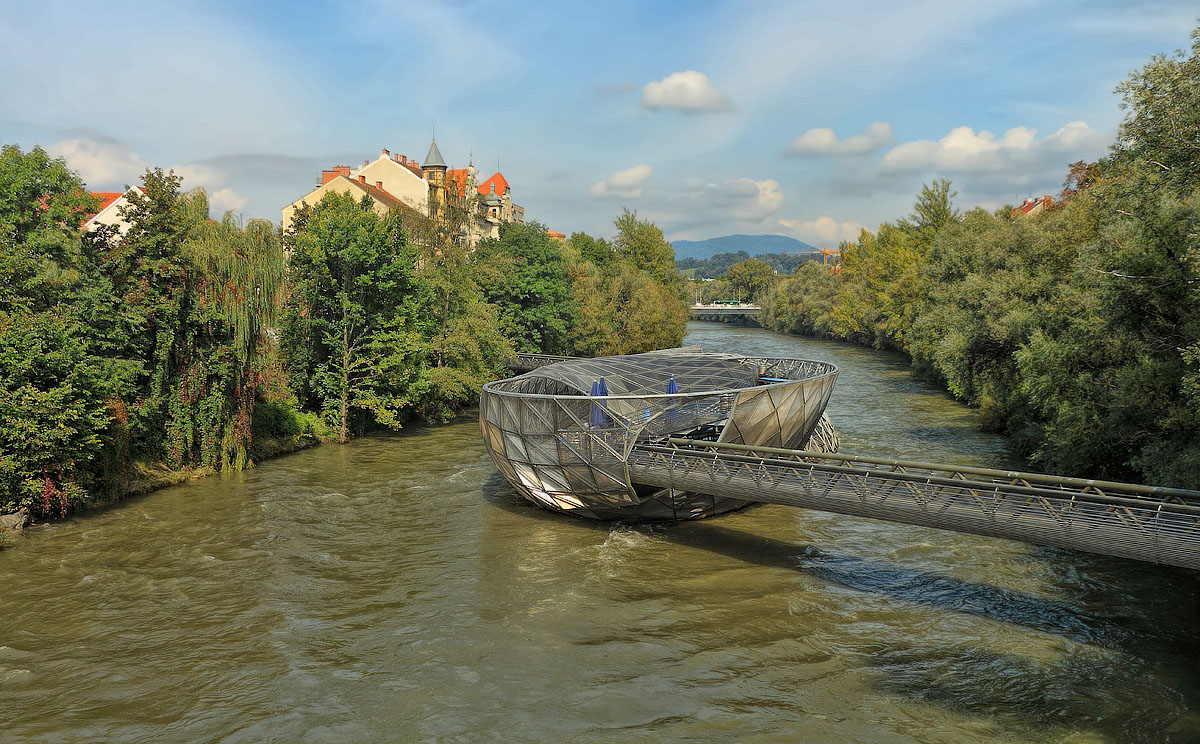 Мост-остров Муринзель ( Murinsel)