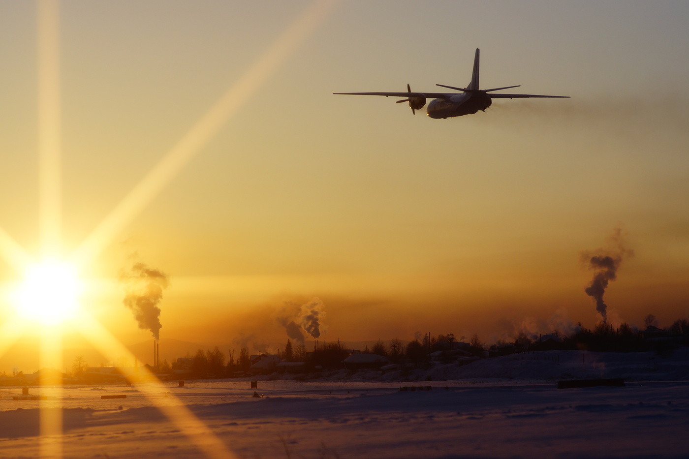 За уходящим днем