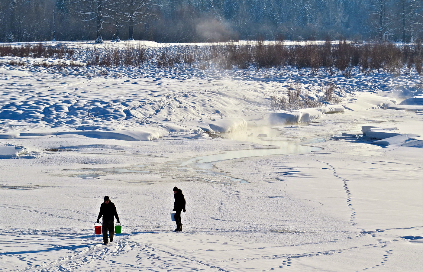 С полными вёдрами