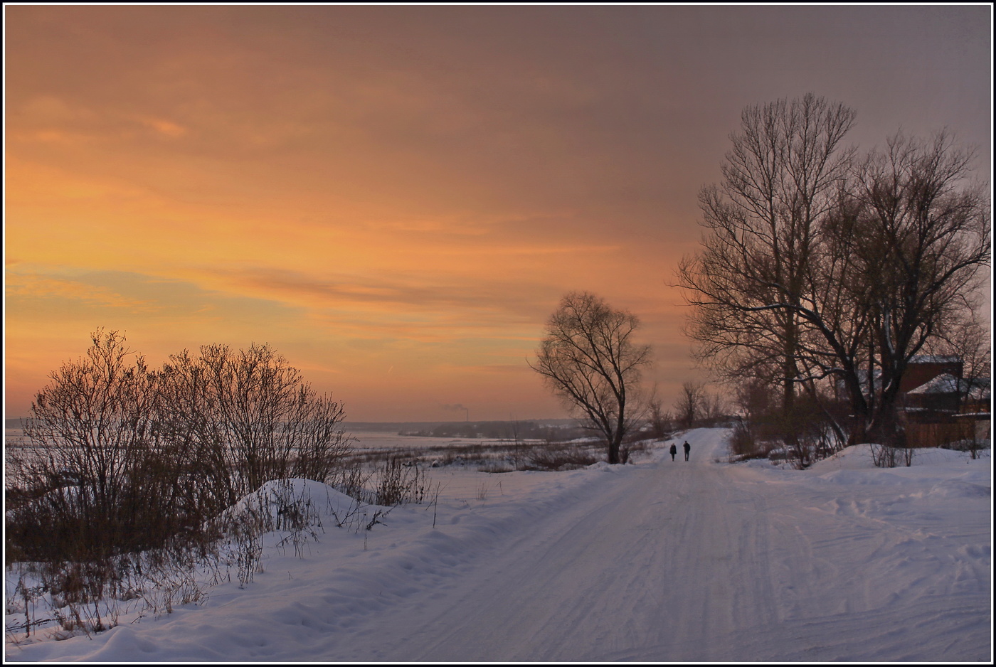 прогулки зимним вечером