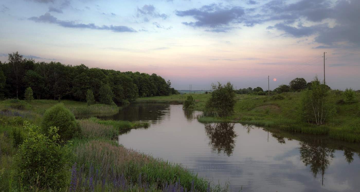 Закатное полнолуние