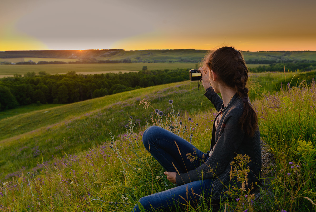На пленэре...