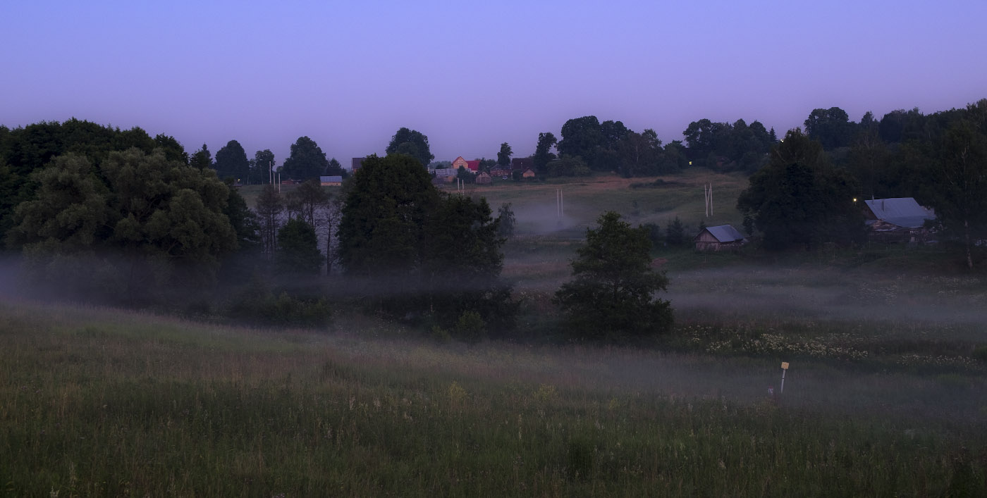 Вечерние нити тумана