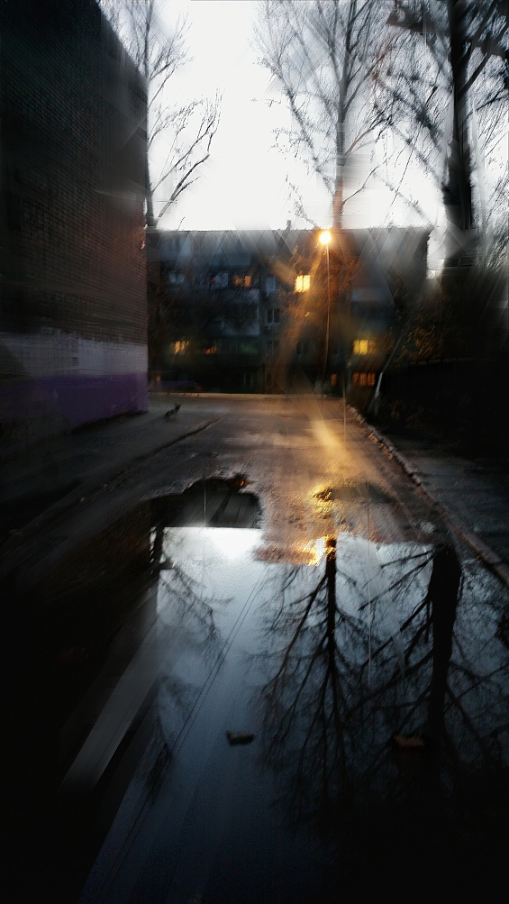 школьная лужа. вечер