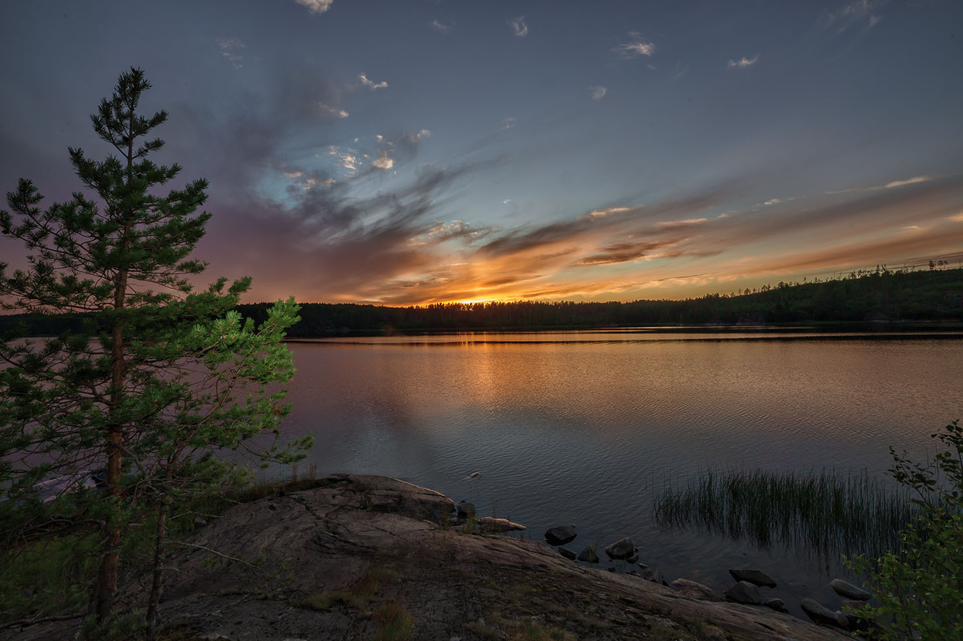 На закате...