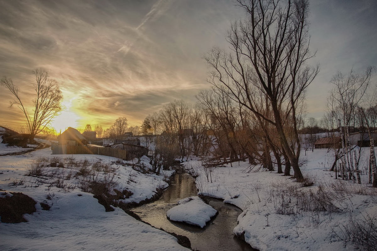 Весенний вечер на речке