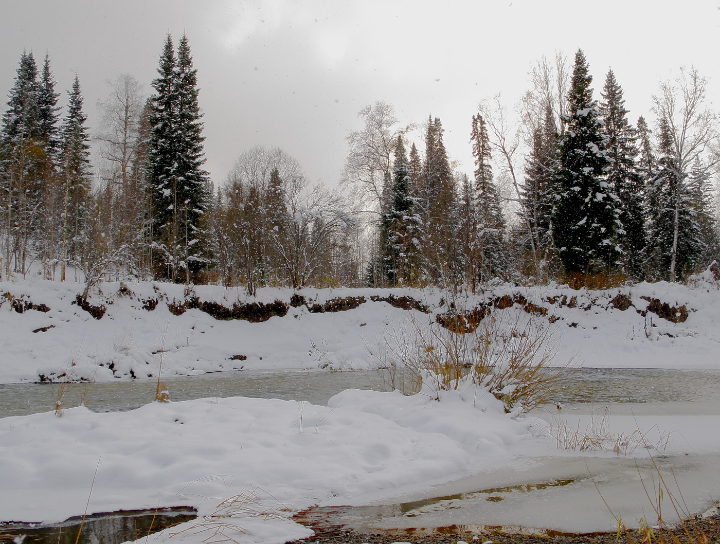 Снежинки лезут целоваться...