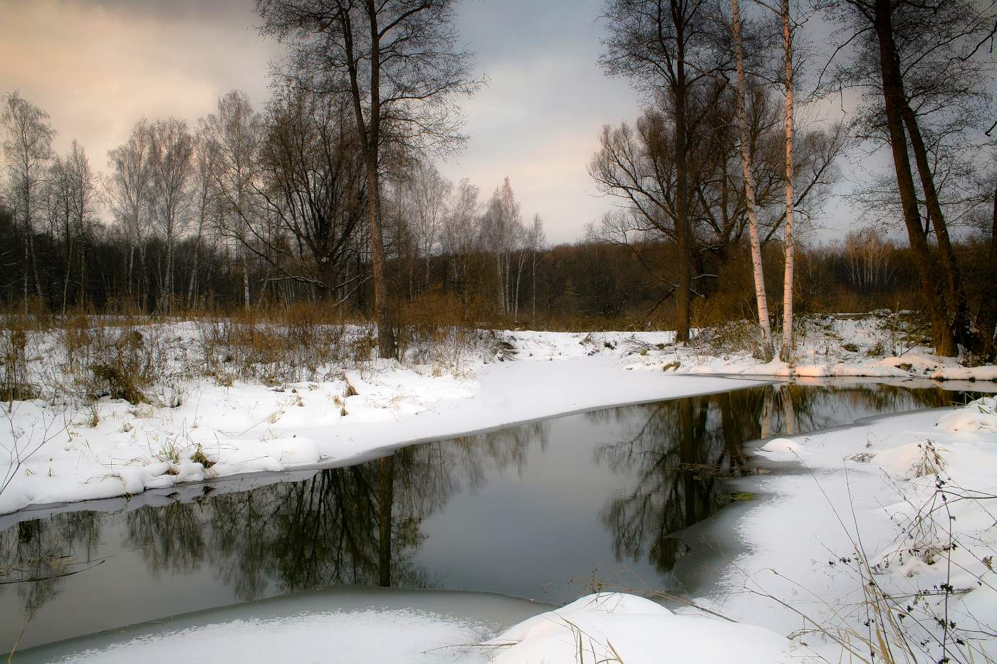 Тёплый луч морозного вечера