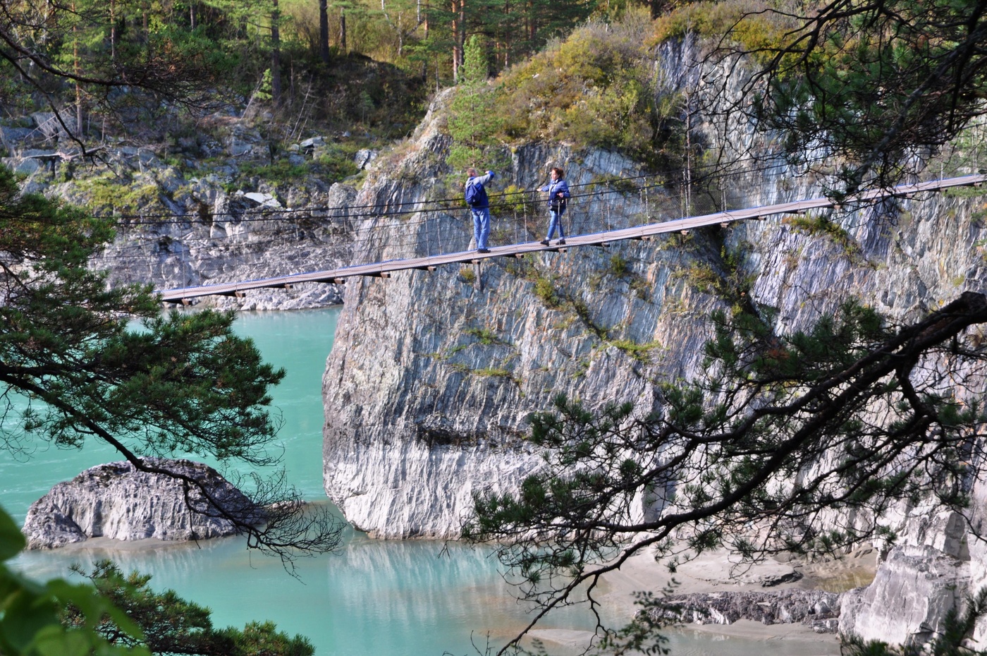 Подвесной мост на Патмос