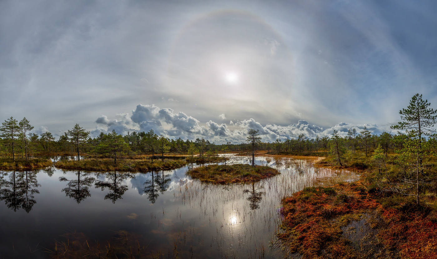 Солнечное гало и островок