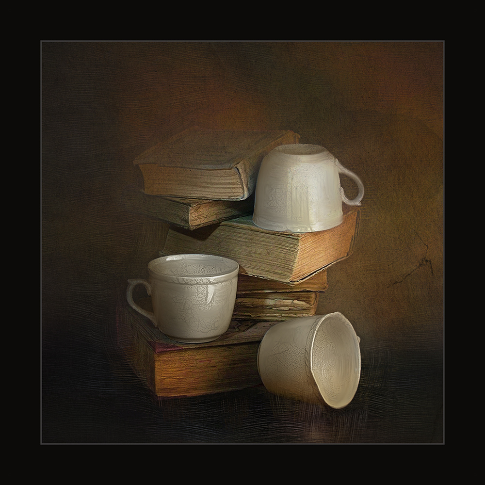 белые чашки