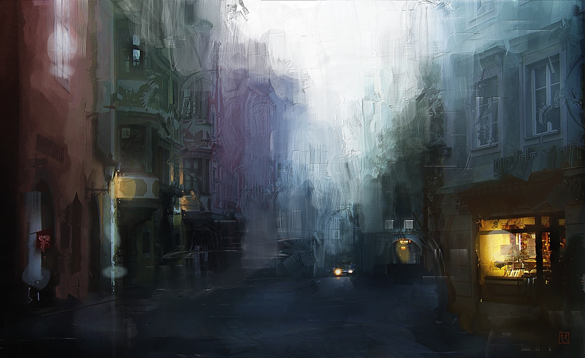 Линц. спускается вечер