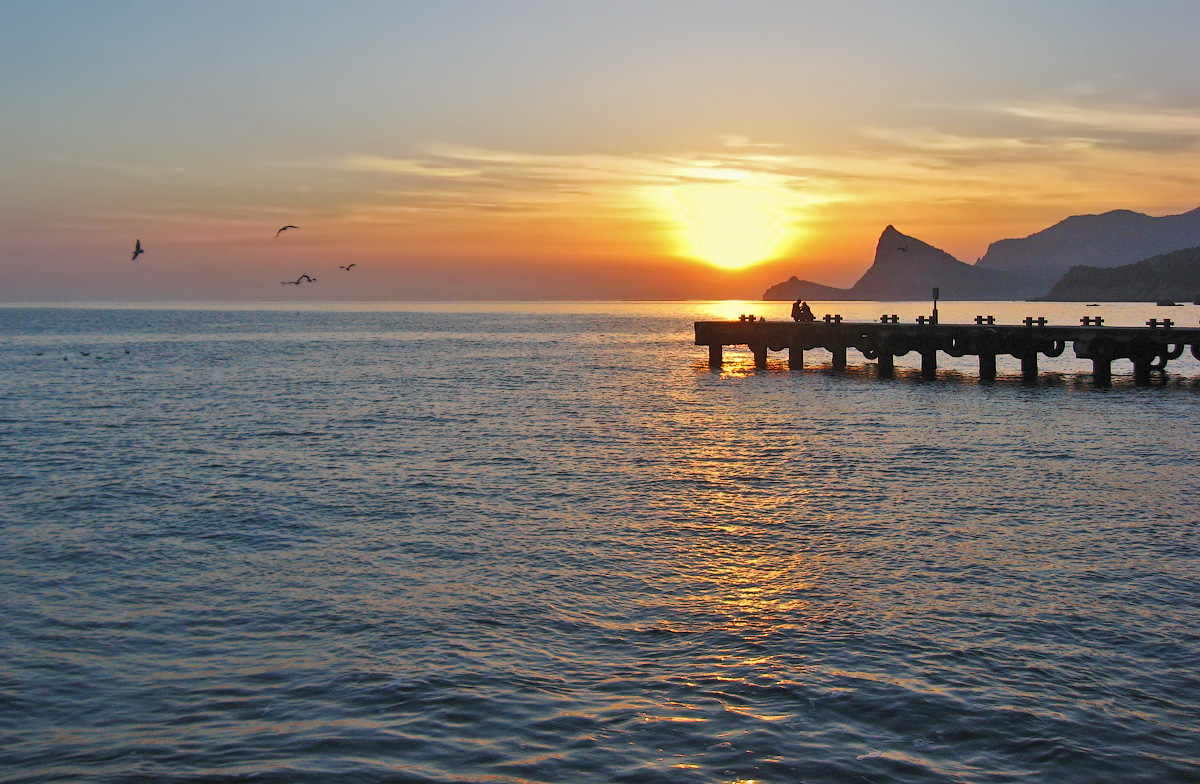 Холодное зимнее солнце