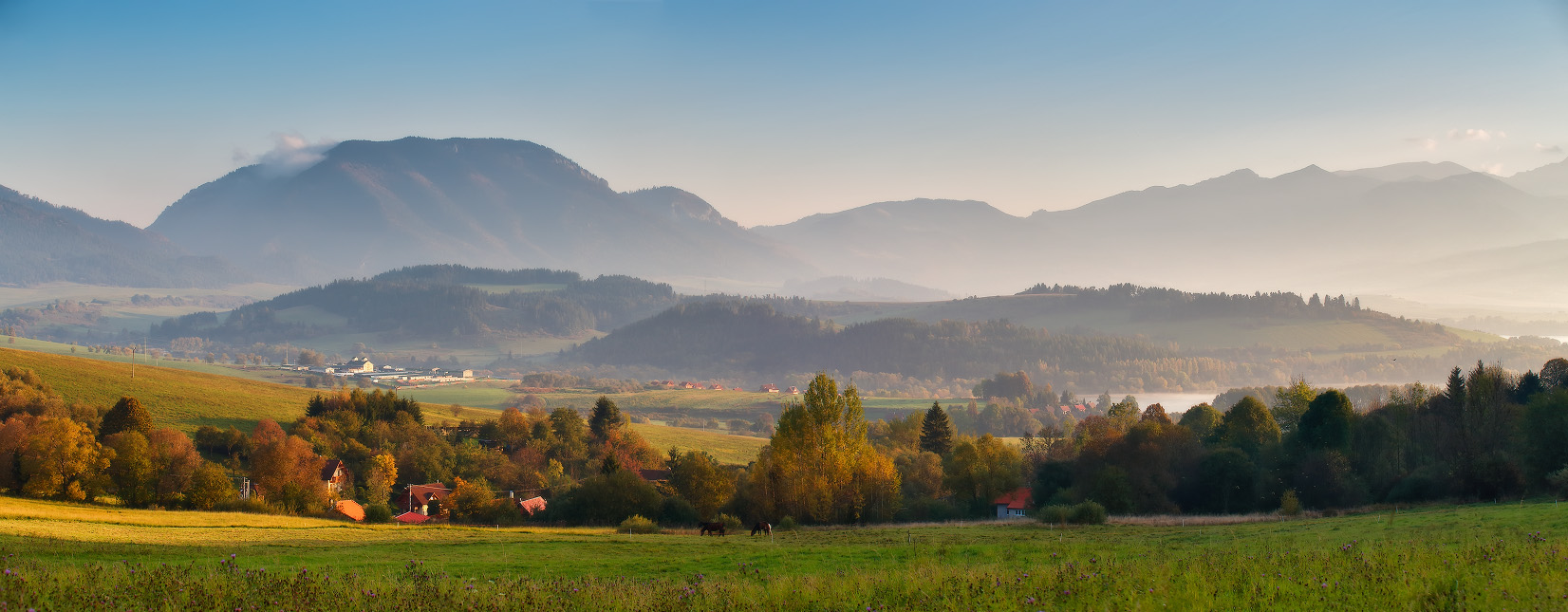 Солнечное утро октября. Словакия