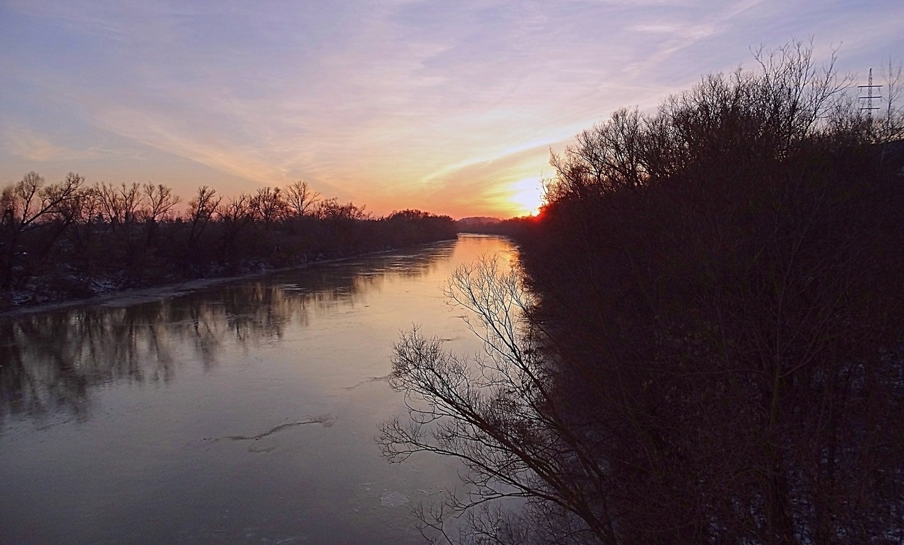 Закат солнца на Оке