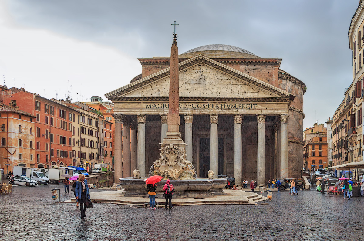 Прогулка по Риму под дождём