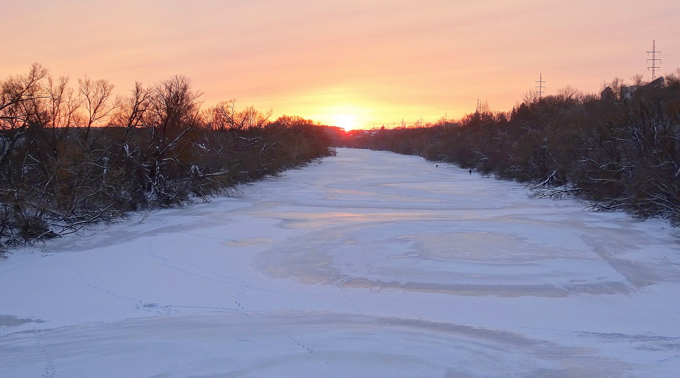 Зимний заход солнца