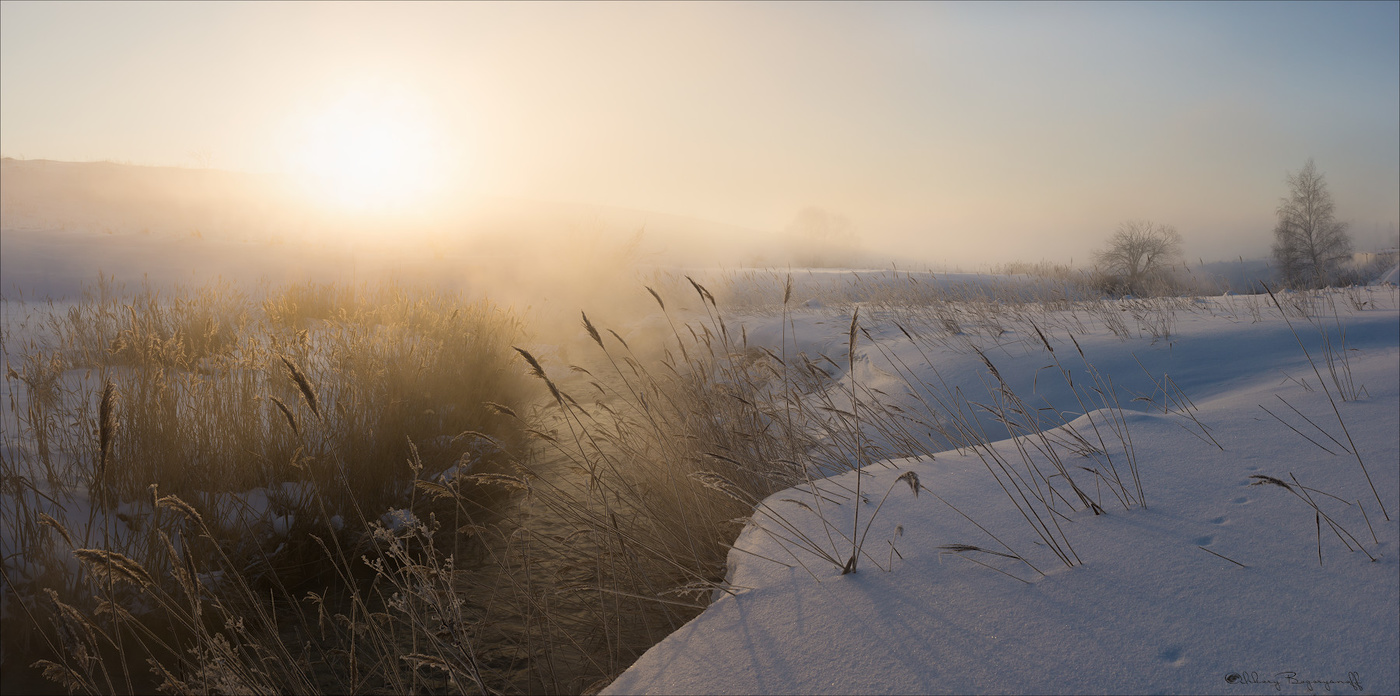 В золоте морозного тумана.