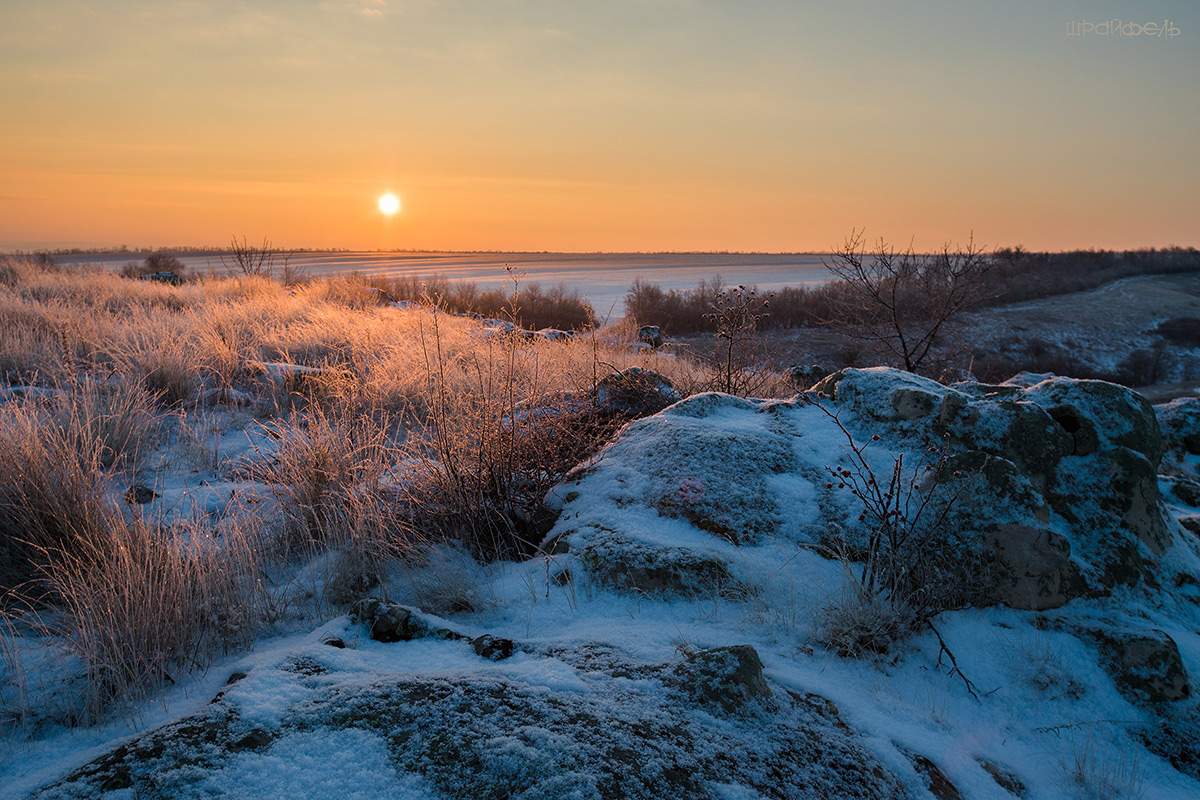 Январское утро в степи