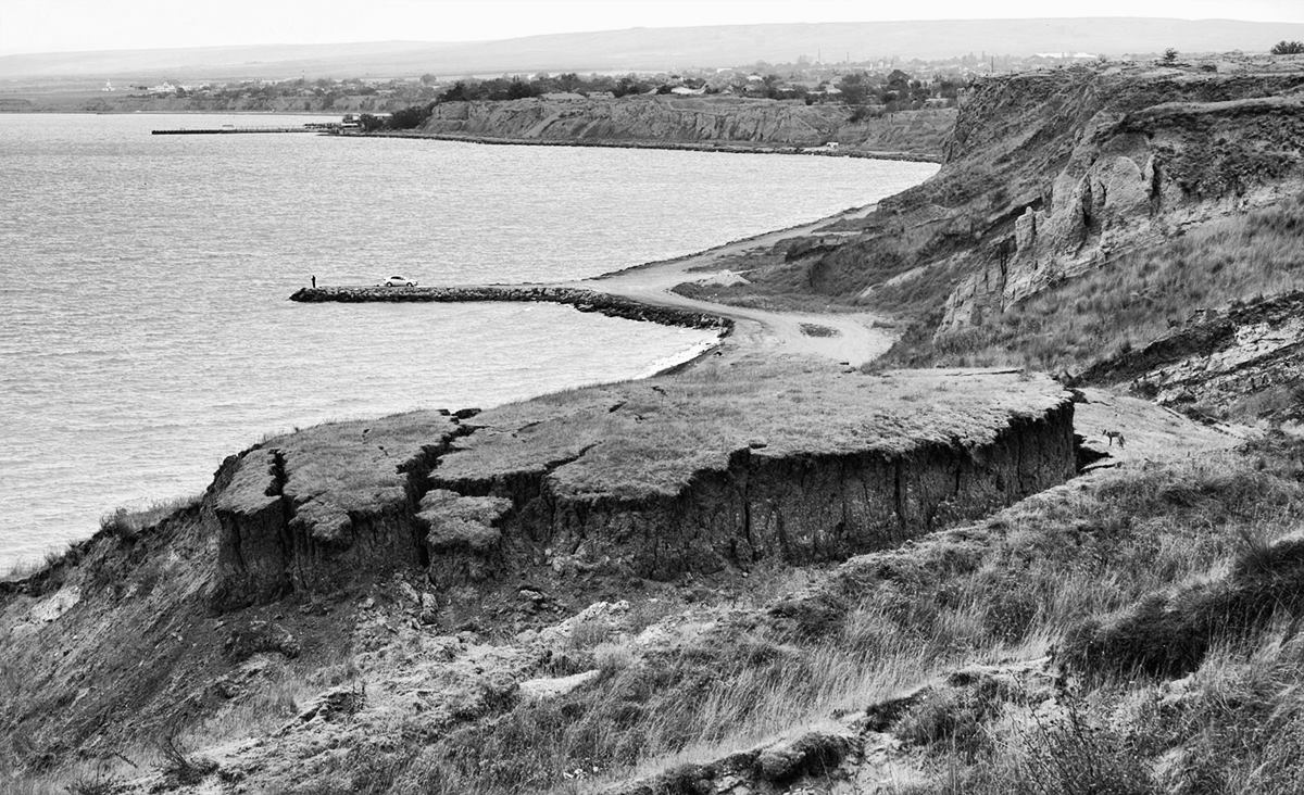 Пейзаж с человеком и лисой