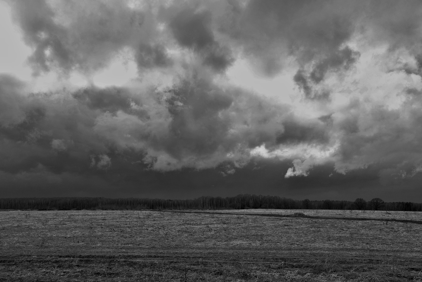 Гроза , как кошка кралась из-за леса...