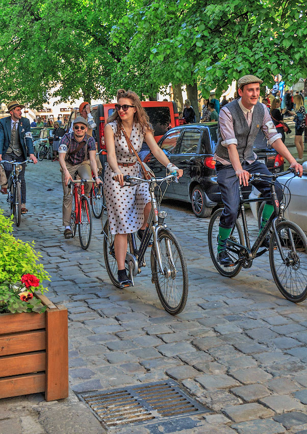Велопробег в стиле ретро